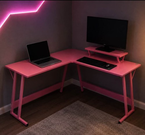 Shaped corner desk - corner,