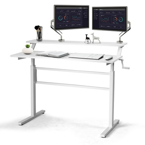 Tier standing computer desk - 2-tier,