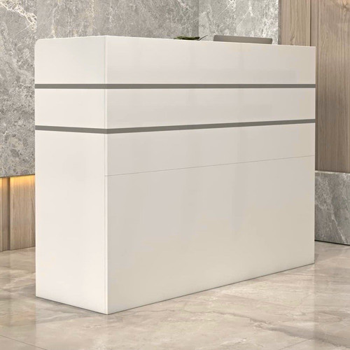 White mdf computer desk - white,