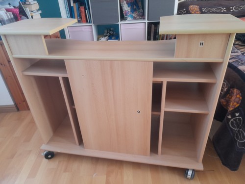 Workstation desk with shelves - desk,