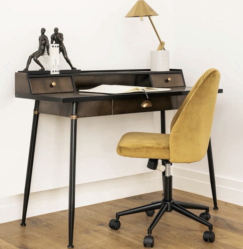 Metal computer desk - computer,