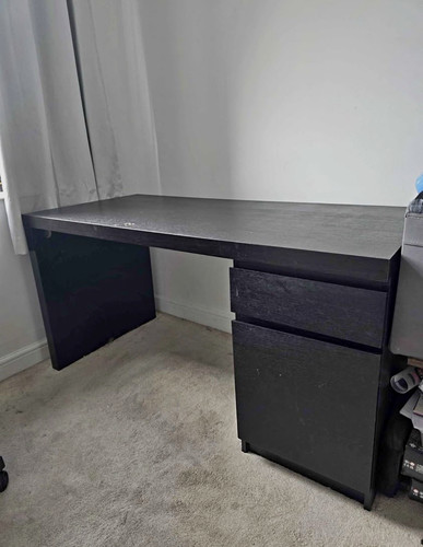 Black computer desk - black,