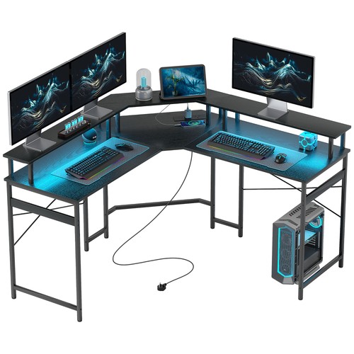 Homcom shaped desk corner - homcom, l