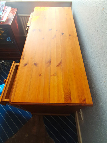 Solid pine computer desk with - solid,